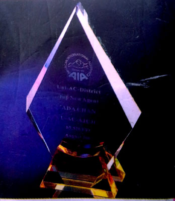 Glass plaque award with beveled edges &ndash; corporate event Ghana